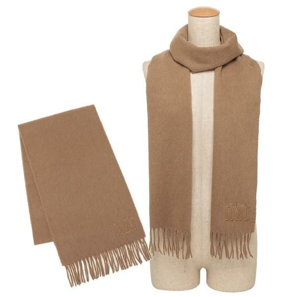 Max Mara エス マックスマーラ キャメルマフラー キャメルブラウン WKCLARA  001 イタリア正規品 新品 Max Mara（マックスマーラ） エス キャメルマフラー キャメルブラウン