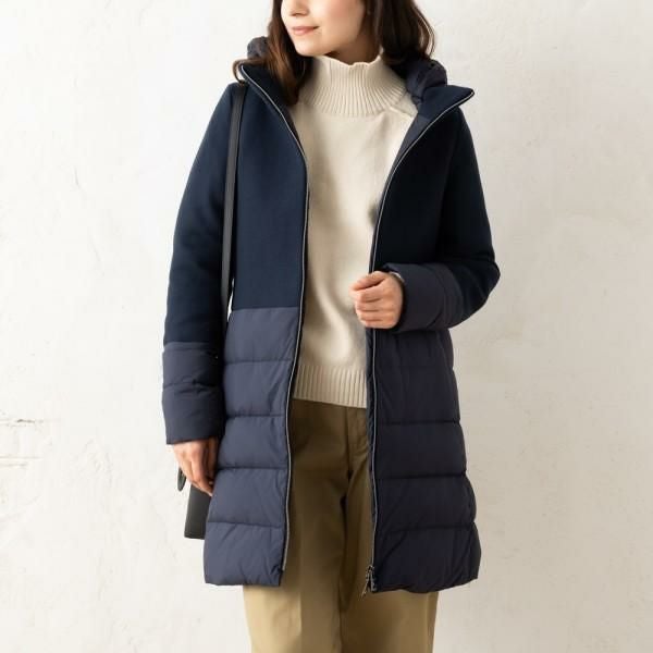 ヘルノ ダウンジャケット コート ネイビー レディース HERNO