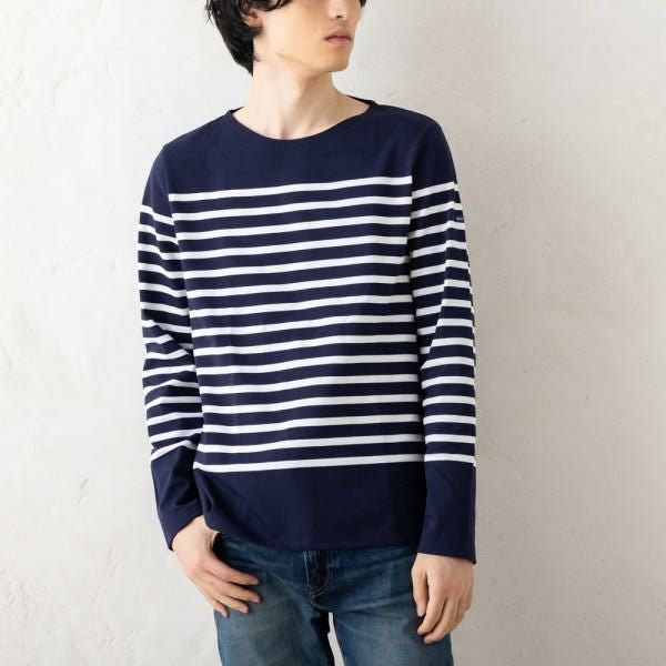 セントジェームス Tシャツ カットソー ホワイト ブルー メンズ ST
