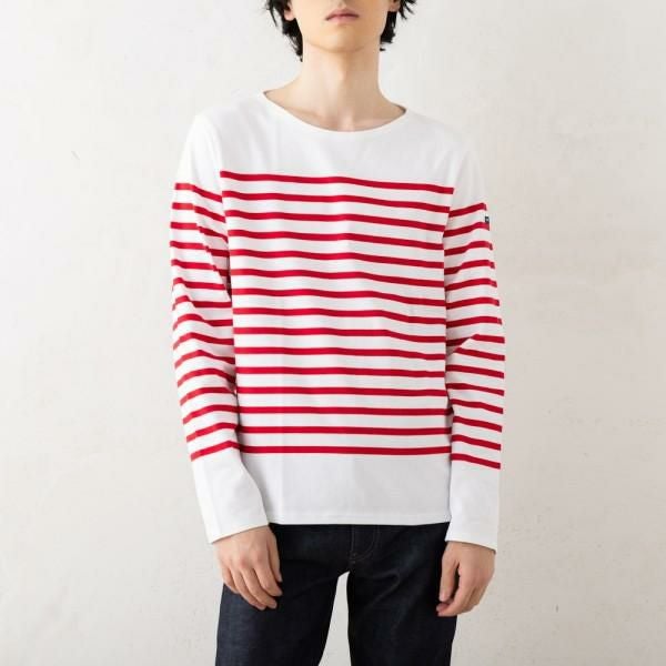 セントジェームス Tシャツ カットソー ホワイト ブルー メンズ ST