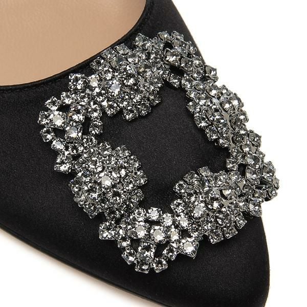【8月中お値下げ】MANOLO BLAHNIK ハンギシ フラットシューズ マノロブラニク パンプス ハンギシ フラットシューズ ブラック