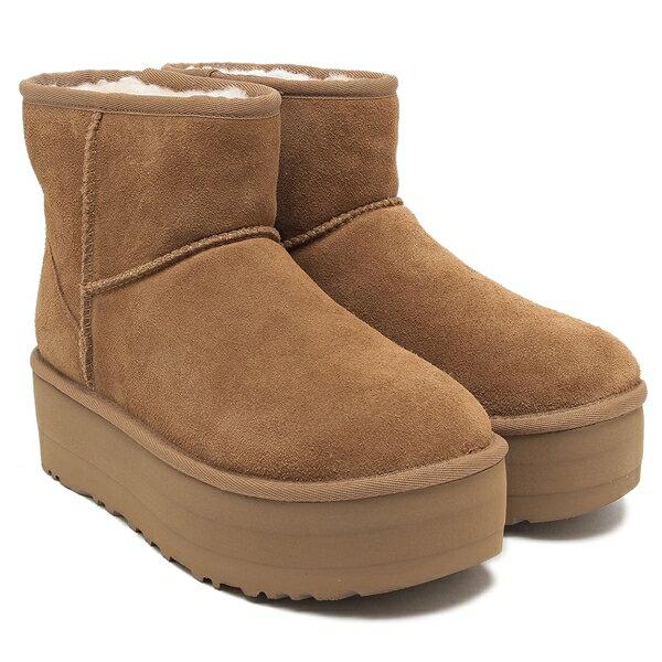 UGG ムードンブーツ　厚底　24センチ アグ ブーツ クラッシックミニプラットホーム ムートンブーツ 厚底 5cm