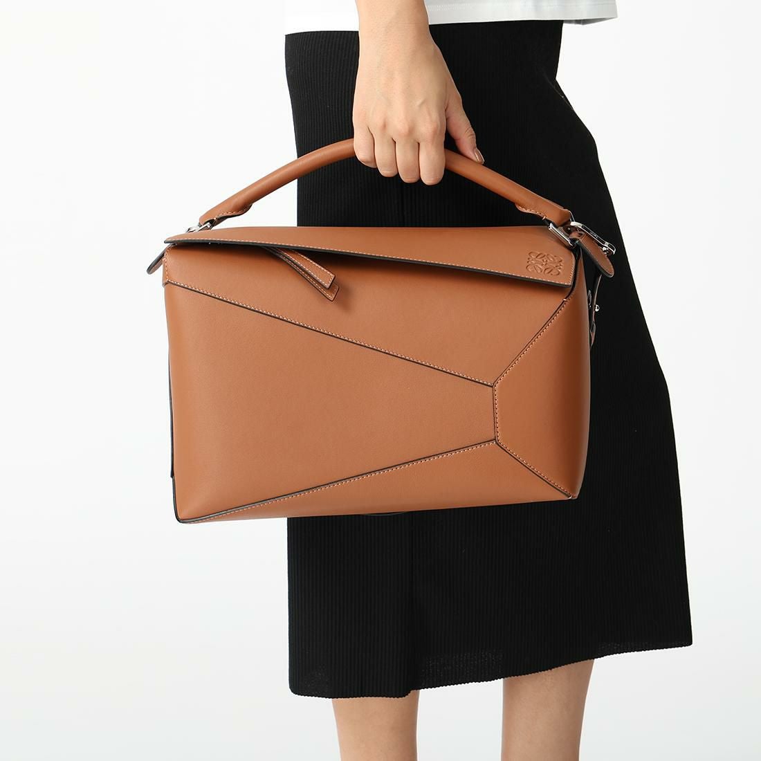 LOEWE ダークブラウン ビジネスバッグ Used LOEWE ロエベ ビジネスバッグ ニュートレド カーフレザー