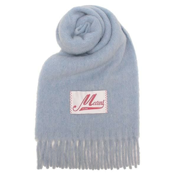 マルニ マフラー アルパカスカーフ ブルー レディース MARNI