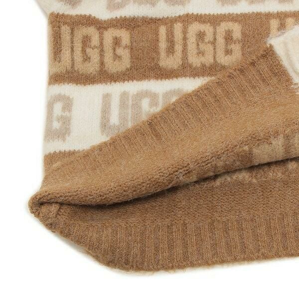 アグ カーディガン ボレロ UGG グラフィックロゴカーディガン ベージュ