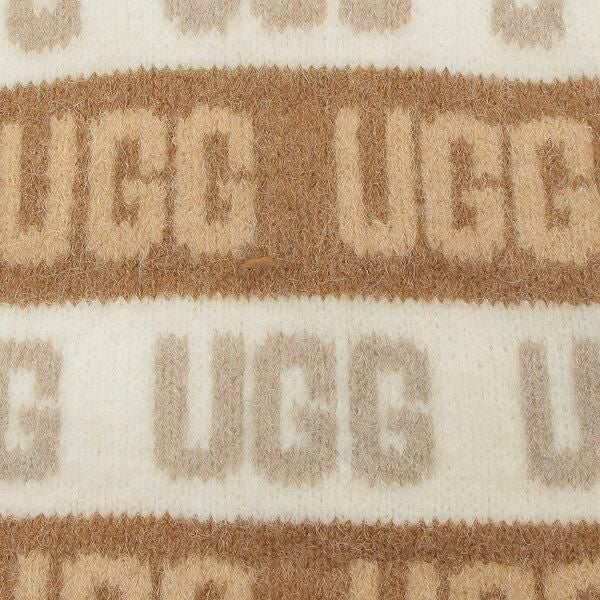 アグ カーディガン ボレロ UGG グラフィックロゴカーディガン ベージュ