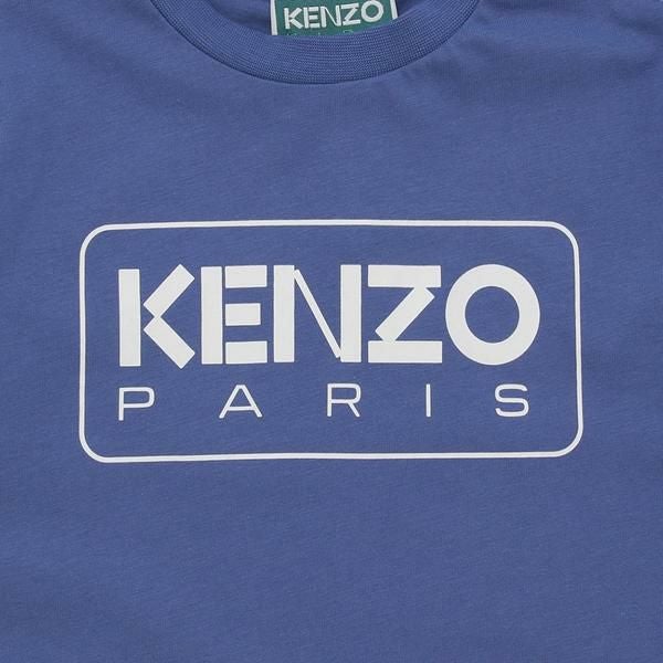 ケンゾー Tシャツ カットソー 子供服 ロングTシャツ ブルー ホワイト