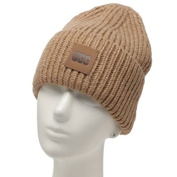 【新品未使用】UGG チャンキーリブビーニー キャメル ニット帽 UGG（アグ） ニット帽 レディース メンズ チャンキー ニットキャップ