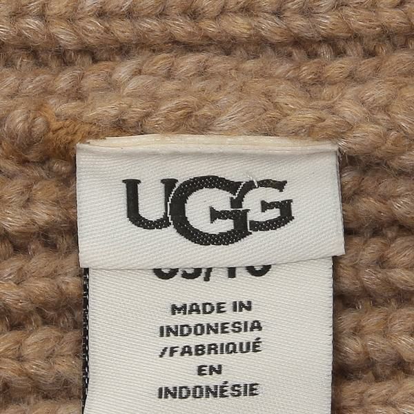 UGG ベージュ リブ編み ニット帽 UGG（アグ） ニット帽 レディース メンズ チャンキー ニットキャップ