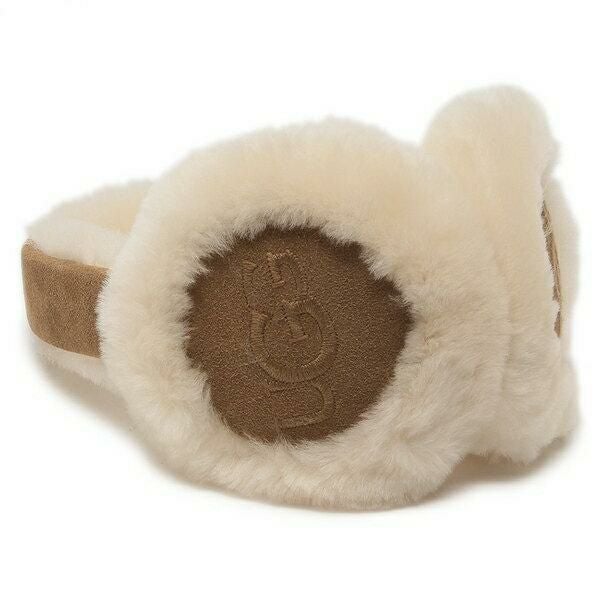 美品 UGG アグ シープスキン イヤーマフ ベージュ チェスナット アグ シープスキン イヤーマフ ベージュ レディース UGG W SHEEPSKIN
