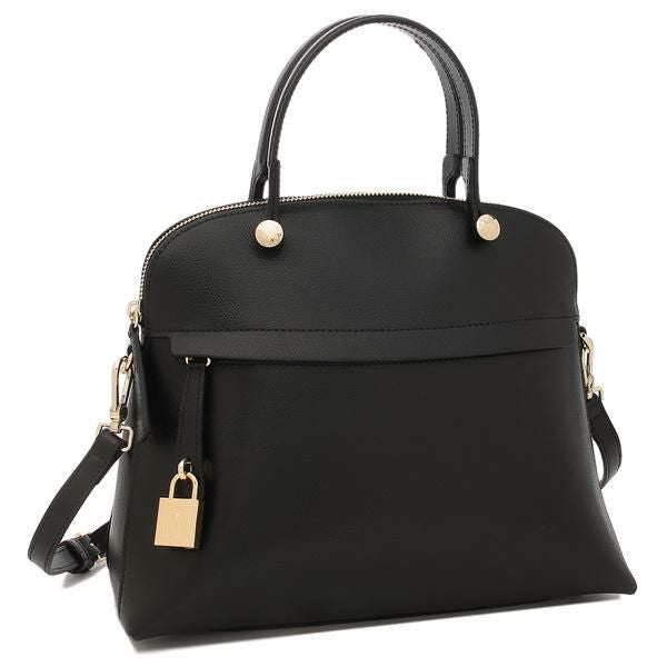 FURLA パイパー　ブラック ハンドバッグ　ショルダーつき フルラ ハンドバッグ ショルダーバッグ パイパー ブラック レディース