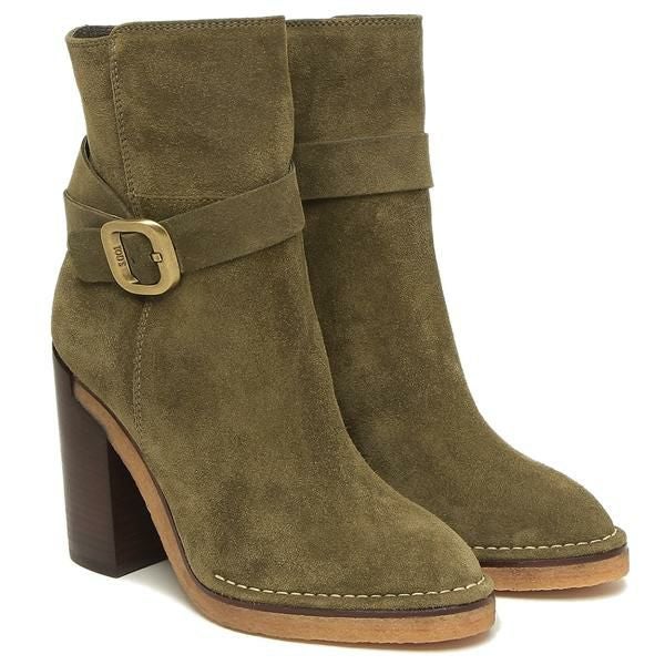 トッズ ブーツ ショートブーツ カーキグリーン レディース TOD'S