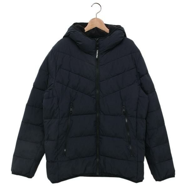 美品 カルバンクライン フーデッドダウンジャケット M ネイビー ウォッシャブル 中古・古着通販】Calvin Klein (カルバンクライン) ダウンジャケット