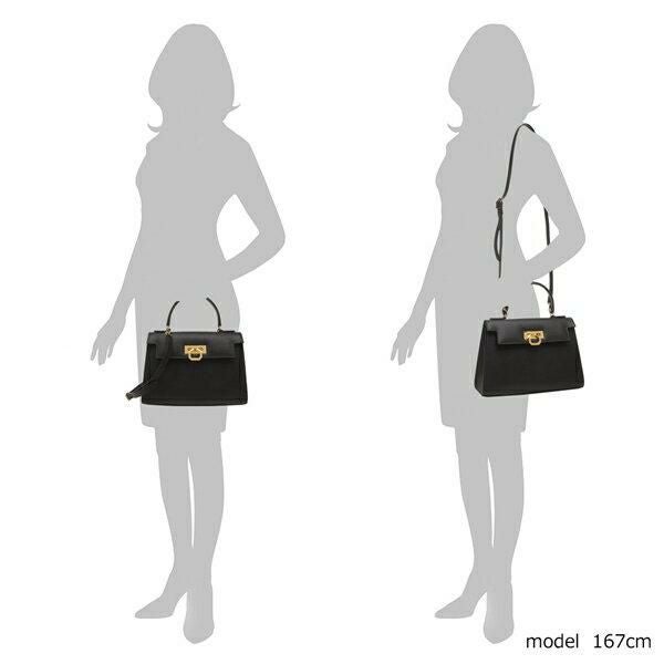 カルボッティ ハンドバッグ ショルダーバッグ エレナ ブラック