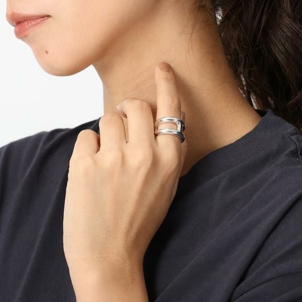 エルメス 指輪 リング オスモズ GM シェーヌダンクル Hロゴ シルバー