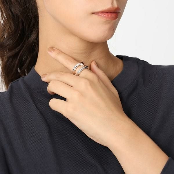 エルメス 指輪 リング オスモズ PM Hロゴ シルバー レディース HERMES