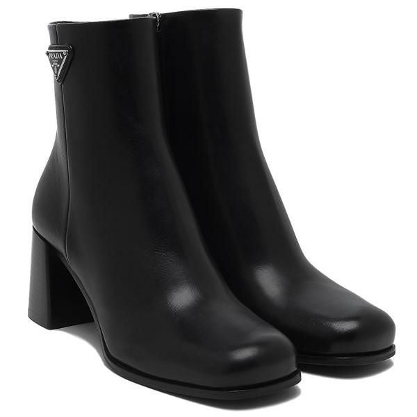 プラダ ブーツ トライアングルロゴ ブラック レディース PRADA 1T232N