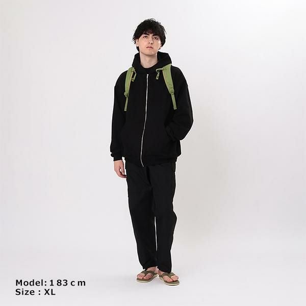 ロサンゼルスアパレル　xl ブラック　ジップパーカー LOS ANGELES APPAREL（ロサンゼルスアパレル） パーカー ジップアップ