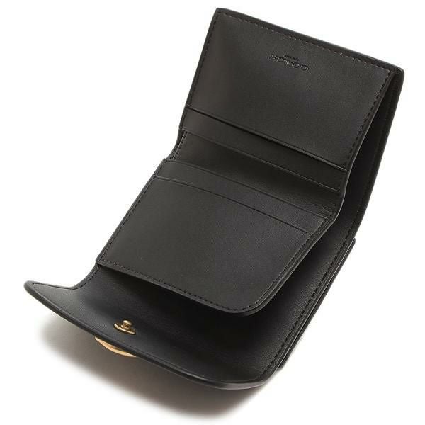 コーチ 三つ折り財布 カードフォルダーウォレット ブラック レディース