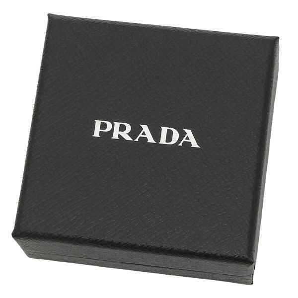 PRADA プラダ キーリング トライアングル ロゴ 箱付き ブラック プラダ キーホルダー トライアングル キーリング ブラック メンズ