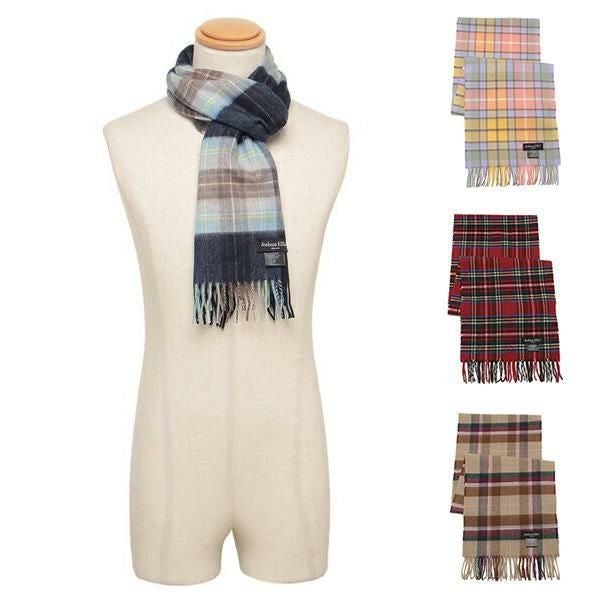 ジョンストンズ ストール マフラー グレー マルチカラー レディース