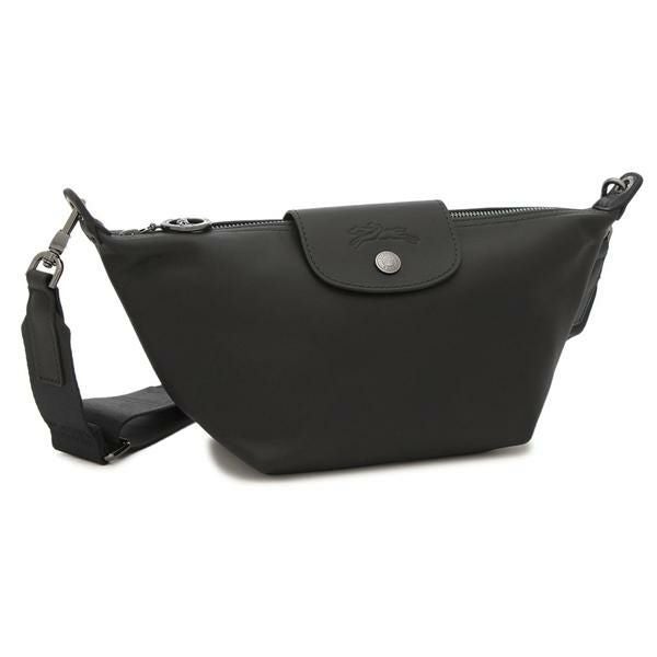 良品 Longchamp ワンショルダーバッグ ボディバッグ　黒 f404 LONGCHAMP（ロンシャン） 並行輸入 ショルダーバッグ ブラック バッグ