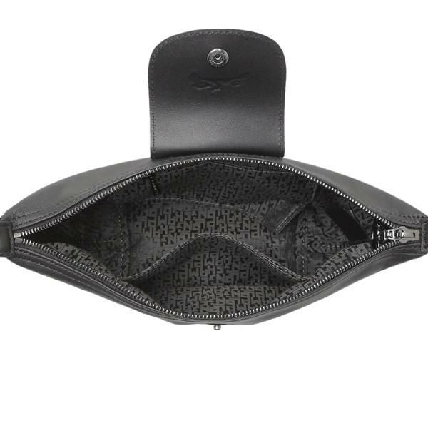 良品 Longchamp ワンショルダーバッグ ボディバッグ　黒 f404 ロンシャン ボディバッグ ショルダーバッグ プリアージュ エクストラ