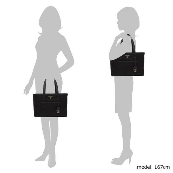 プラダ トートバッグ リナイロン ブラック レディース PRADA 1BG555