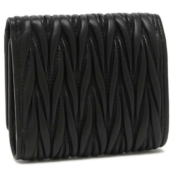 ミュウミュウ 三つ折り財布 ブラック レディース MIU MIU 5MH033 AFPP