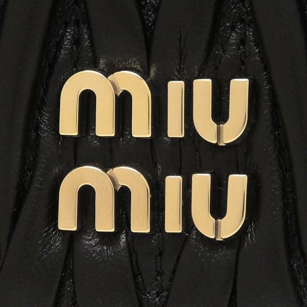 ミュウミュウ 三つ折り財布 ブラック レディース MIU MIU 5MH033 AFPP