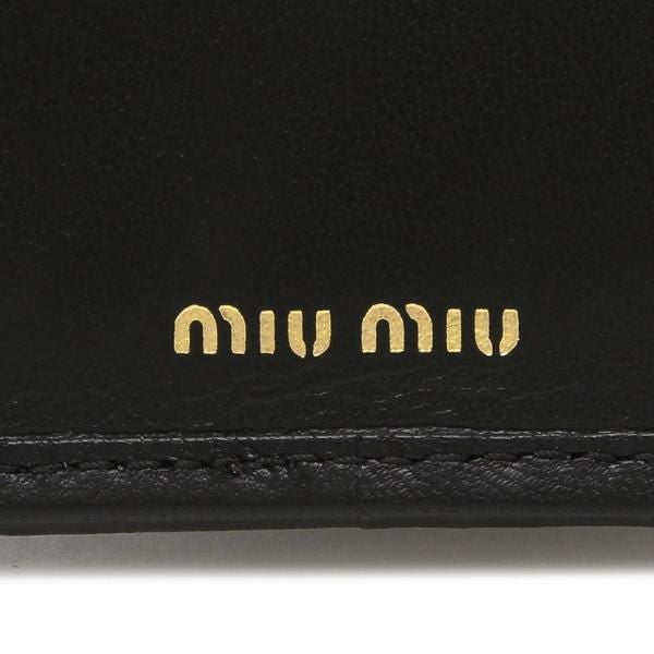 ミュウミュウ 三つ折り財布 ブラック レディース MIU MIU 5MH033 AFPP