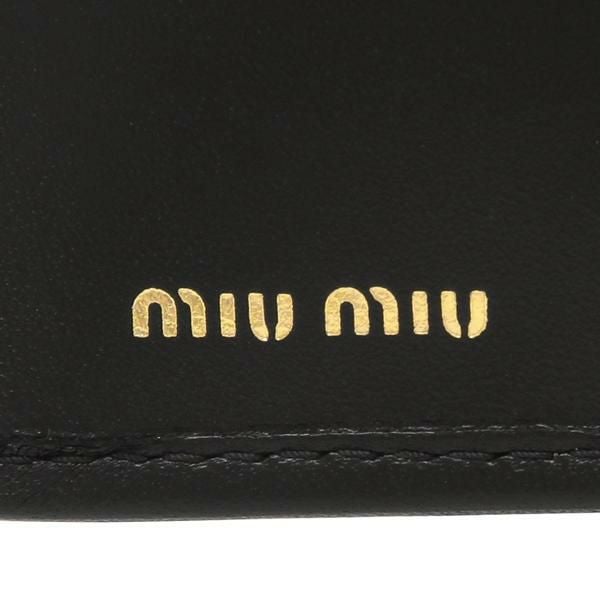 ミュウミュウ 二つ折り財布 マテラッセ ブラック レディース MIU MIU