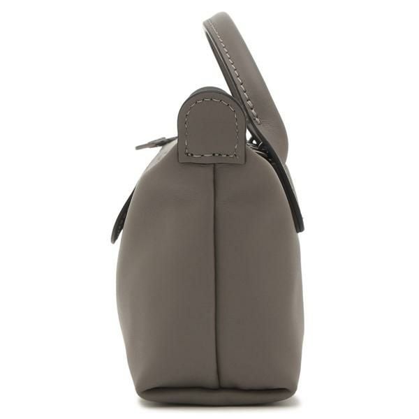 ロンシャン ショルダーバッグ ダークグレー LONGCHAMP - ロンシャン Longchamp ショルダーバッグ レザー グレー