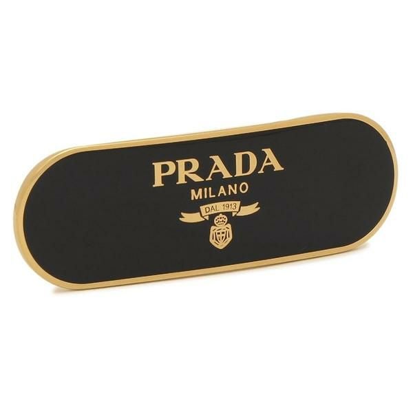 プラダ ヘアアクセサリー ヘアクリップ ブラック レディース PRADA
