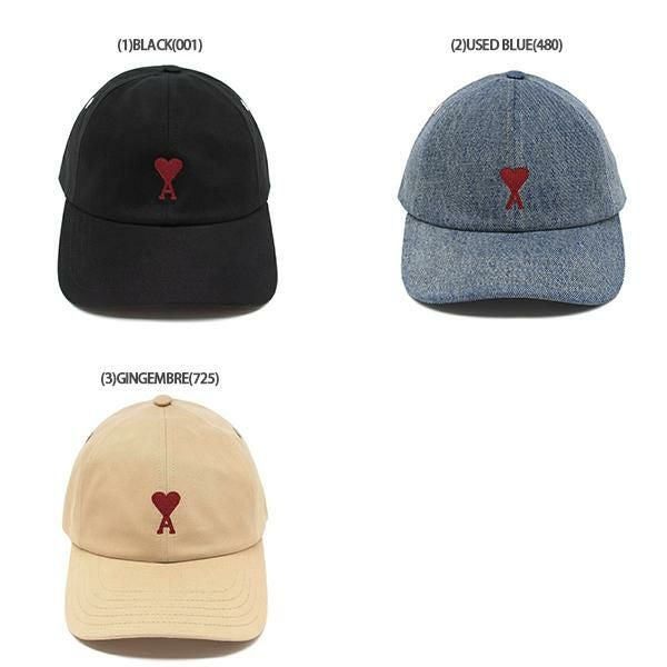 アミパリス 帽子 エンブロイダリー キャップ メンズ レディース ユニ