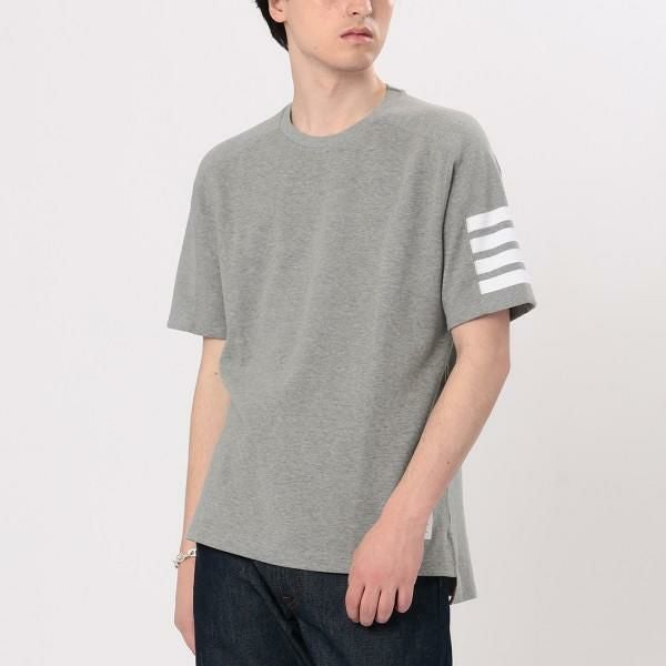 THOM BROWNE トムブラウン シャツ Tシャツ グレー 男女兼用 トムブラウン Tシャツ カットソー ショートスリーブT グレー メンズ
