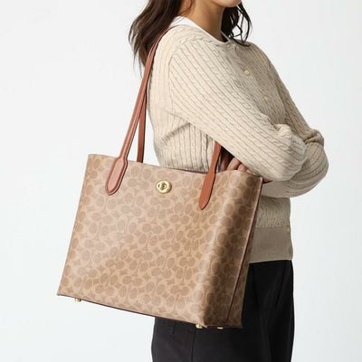 コーチ トートバッグ シグネチャー ブラウン レディース COACH F79609 