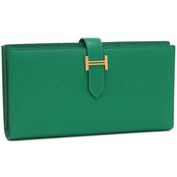 HERMES【べアン】長財布【システムエラーの為再度投稿し直します。最後までお読み下さい】 ≪完売前に☆≫エルメス べアン スフレ ウォレット Hロゴ 長財布