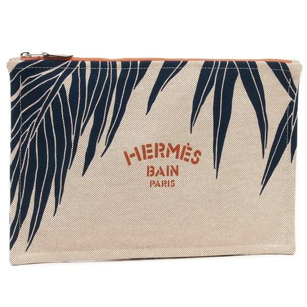 エルメス ポーチ ジン レオ マリン マルチカラー レディース HERMES