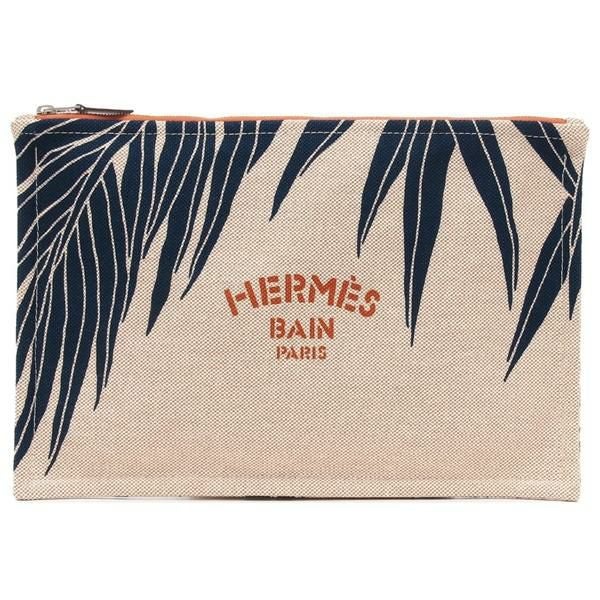 エルメス ポーチ ジン レオ マリン マルチカラー レディース HERMES