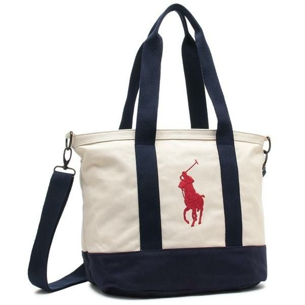 ラルフローレン トートバッグ BIG PONY コットンショルダー トート
