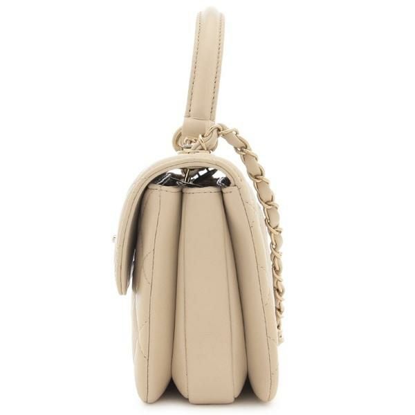 シャネル ハンドバッグ ショルダーバッグ マトラッセ CCロゴ ベージュ