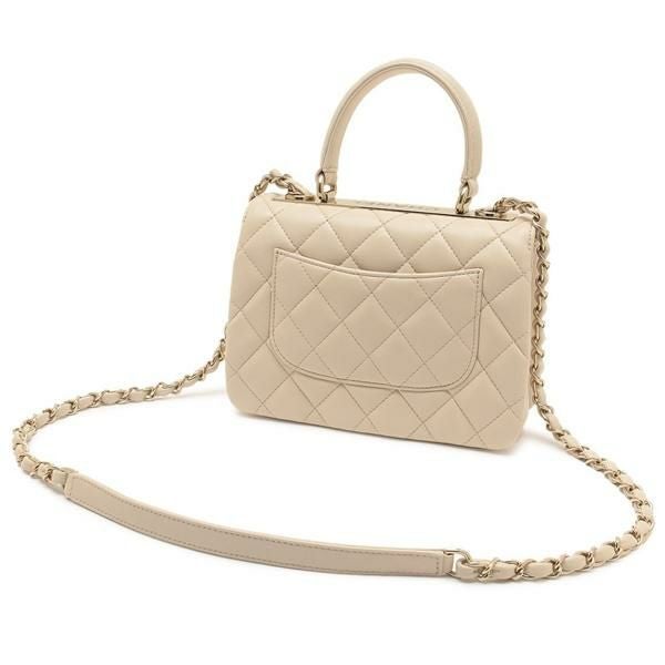 シャネル ハンドバッグ ショルダーバッグ マトラッセ CCロゴ ベージュ