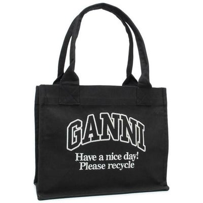 ガニー トートバッグ ブラック レディース GANNI A6647 252 A4対応 | AXES