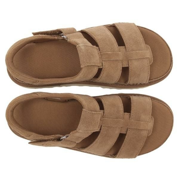 UGG ブラウン プラットフォームサンダル UGG アグ 厚底 サンダル ゴールデンスター ストラップ
