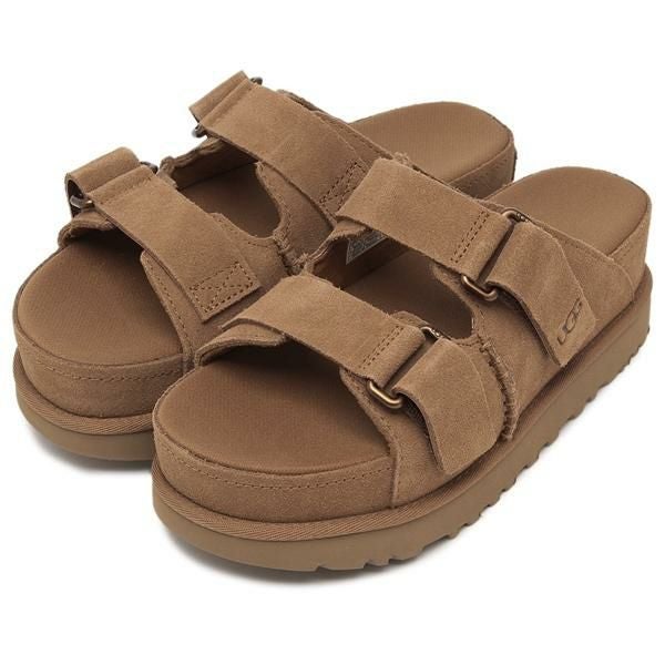 美品！UGG スパンコールプラットフォームサンダル24.5センチ　38サイズ UGG アグ 厚底 サンダル ゴールデンスターハイ スライド
