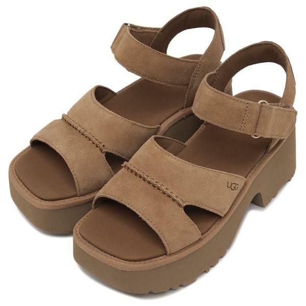 UGG アグ 厚底 サンダル ニューハイツアンクルストラップ ブラウン UGG アグ 厚底 サンダル ニューハイツアンクルストラップ ブラウン