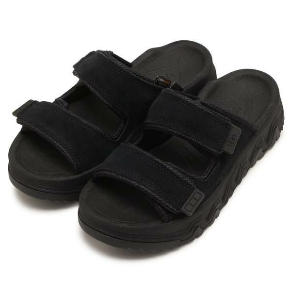 UGG ブラック スライドサンダル 厚底 UGG アグ 厚底 スライド サンダル キャップトレイルストラップスライド