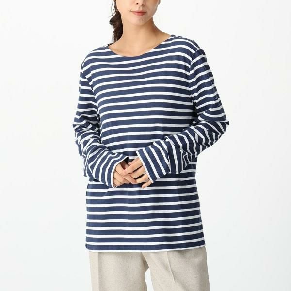 セントジェームス Tシャツ カットソー ホワイト ブルー メンズ ST