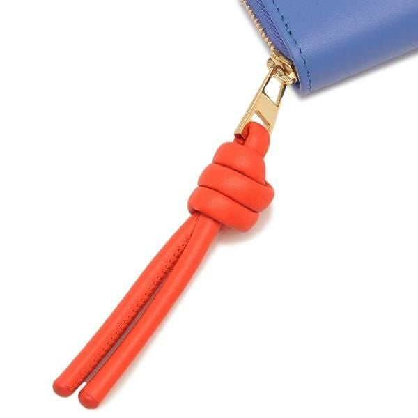 ロエベ 二つ折り財布 ノット コンパクト ミニ財布 ブルー レディース